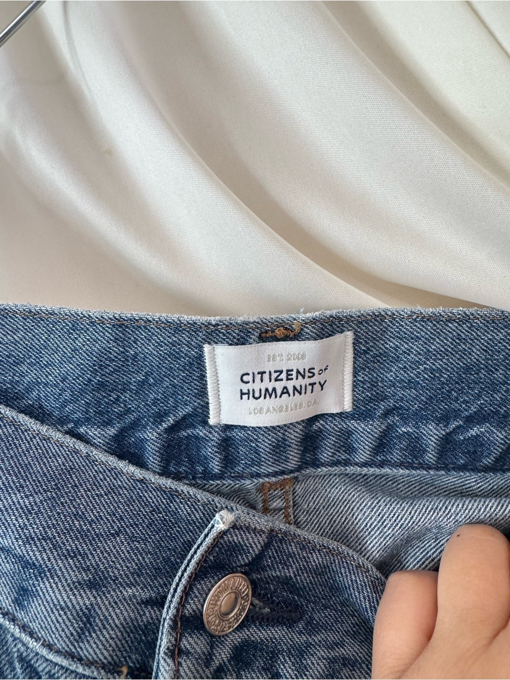 Citizens Of Humanity Beverly Trouser Wide-Leg Jeans in Medium Blue Wash Size 30 - Picture 5 of 9